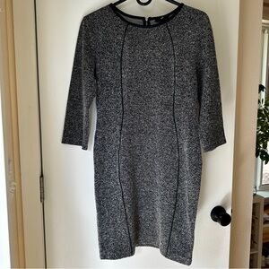 H&M Gray Long Sleeve Office Dress
